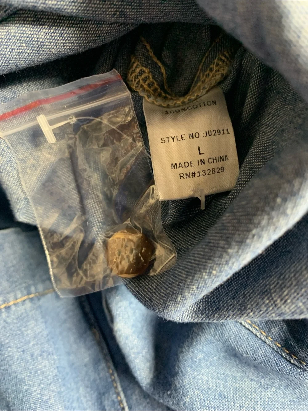 Miou Muse Jean Denim Jumpsuit Size L - Picture 7 of 7